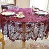 round crochet tablecloth, merlot color round crochet tablecloth