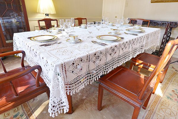 granny square crochet tablecloths