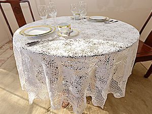 crochet round tablecloths