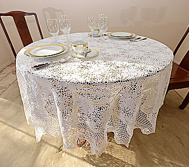 crochet round tablecloths