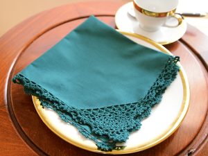 Crochet Napkins. Linen Crochet Napkin. Ecru color. (12 pcs.pack)