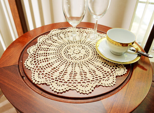 18" round crochet doilies