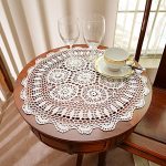 Crochet Topper 18" Round. White Color