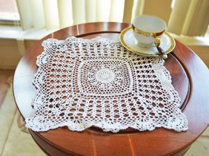 13" square crochet doily